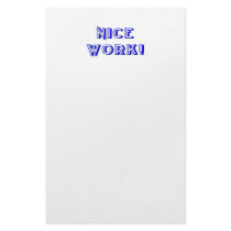 Nice work! stationery