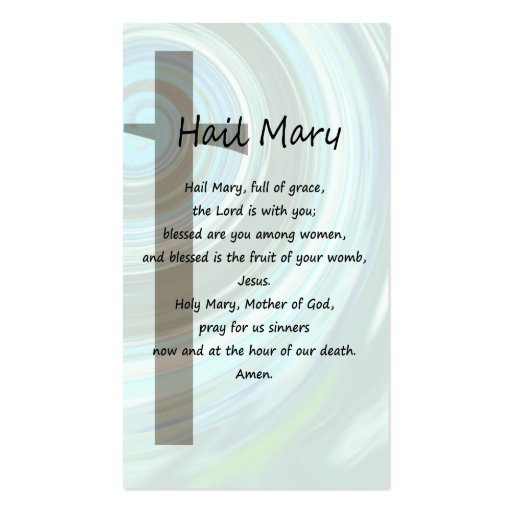 Nicene Creed and Hail Mary Prayer Card Business Cards (front side)