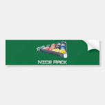 NiceRack White bumper stickers