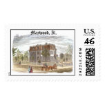 Nichols House, Maywood, Il. Postage Stamp