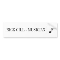 NICK GILL STICKER bumper stickers by nickgillmusic NICK GILL STICKER bumper stickers