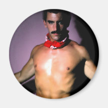 Nick no shirt refrigerator magnet