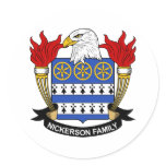 Nickerson Family Crest Stickers