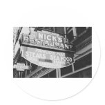 Nick's Greek Restaurant Vintage 1940 Neon Sign Round Sticker
