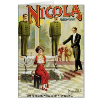 Nicola Prince of Magic ~ Vintage Magician Act Greeting Card