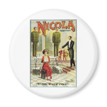 Nicola Prince of Magic ~ Vintage Magician Act Fridge Magnet