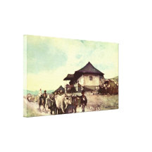 Nicolae Grigorescu - inn of Oratii Canvas Prints