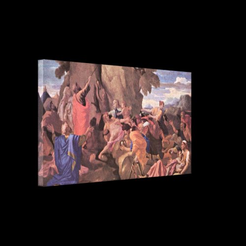 Nicolas Poussin - Moses Striking Water from Rock Gallery Wrap Canvas