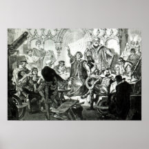 Nicolaus Copernicus  Explaining his Theory Poster
