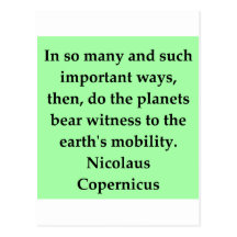 nicolaus copernicus quote post card