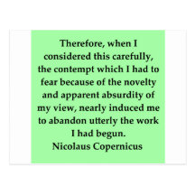 nicolaus copernicus quote postcard