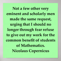 nicolaus copernicus quote poster