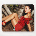 Nicolette Nightingale Red Dress mousepads by nicolettenightingale Nicolette Nightingale Red Dress mousepads