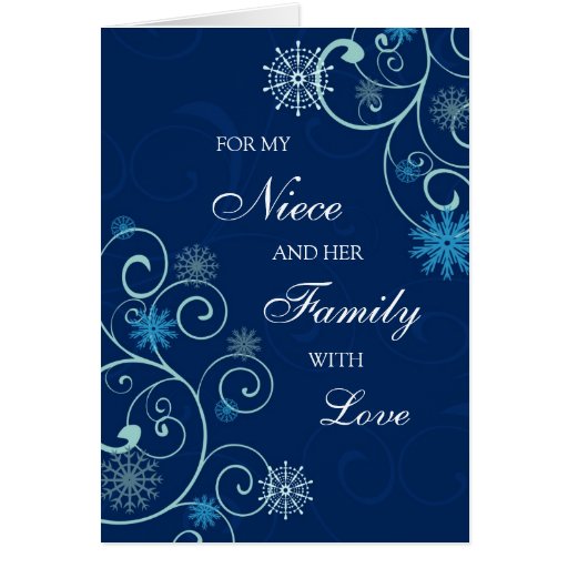 Niece and her Family Merry Christmas Card | Zazzle