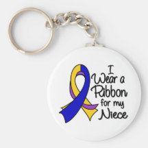 Niece - Bladder Cancer Ribbon Key Chains