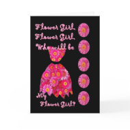 NIECE Flower Girl Invitation PINKY RED Dress card