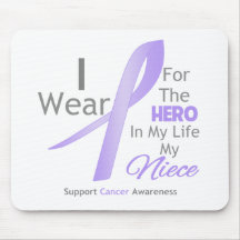 Niece - Hero in My Life - General Cancer Mouse Pads