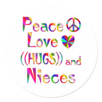 Niece Hugs Round Sticker