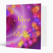 Niece Of The Bride Swirly Heart Binder