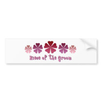 Niece of the Groom bumper stickers by lifeisahighway Niece of the Groom bumper stickers