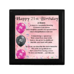 Niece Poem - 21st Birthday Jewelry Box