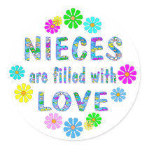 Niece Round Stickers
