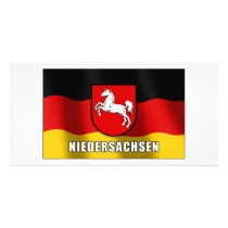 Niedersachsen coat of arms personalized photo card