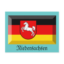 Niedersachsen Flag Gem postcards by Vexillophile Niedersachsen Flag Gem postcards