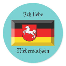 Niedersachsen Flag Gem stickers by Vexillophile Niedersachsen Flag Gem stickers