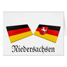 Niedersachsen, Germany Flag Tiles Greeting Card