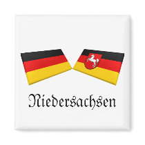 Niedersachsen, Germany Flag Tiles Fridge Magnet