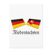 Niedersachsen, Germany Flag Tiles postcards by Vexillophile Niedersachsen, Germany Flag Tiles postcards
