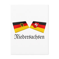 Niedersachsen, Germany Flag Tiles postcards by Vexillophile Niedersachsen, Germany Flag Tiles postcards