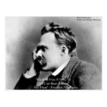 Nietzsche "A Why" Wisdom Quote Gifts & Cards postcards