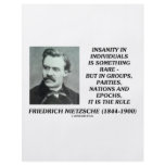 Nietzsche Insanity Rare In Individuals Quote flyers