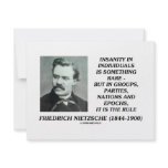 Nietzsche Insanity Rare In Individuals Quote Announcement