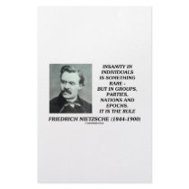 Nietzsche Insanity Rare In Individuals Quote Personalized Stationery