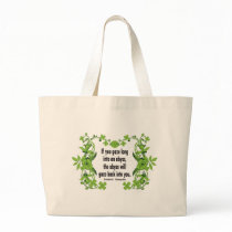 Nietzsche Quote If You Gaze Long into an Abyss Canvas Bag