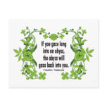 Nietzsche Quote If You Gaze Long into an Abyss postcards