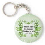Nietzsche Quote Whatever is done for love ... Key Chains