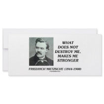 Nietzsche What Does Not Destroy Me Makes Stronger Rack Card