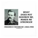 Nietzsche What Does Not Destroy Me Quote Poster posters