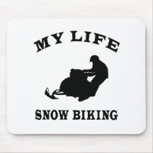 Nieve Biking mi vida Alfombrilla De Ratones