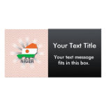 Niger Flag Map 2.0 Customized Photo Card