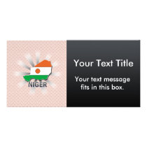 Niger Flag Map 2.0 Customized Photo Card