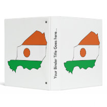 Niger Flag Map full size 3 Ring Binder