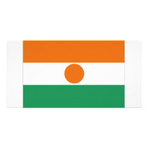Niger National Flag Photo Card Template