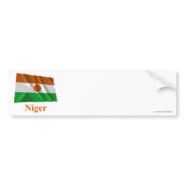 Niger Waving Flag with Name bumper stickers by Vexillophile Niger Waving Flag with Name bumper stickers