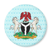 Nigeria Coat of Arms detail magnets