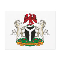 Nigeria Coat of Arms Postcard by FlagTshirts Nigeria Coat of Arms Postcard